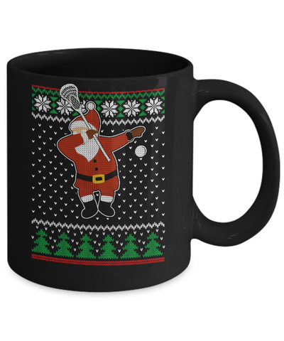 Dabbing Santa Lacrosse Ugly Sweater Christmas Mug Coffee Mug | Teecentury.com