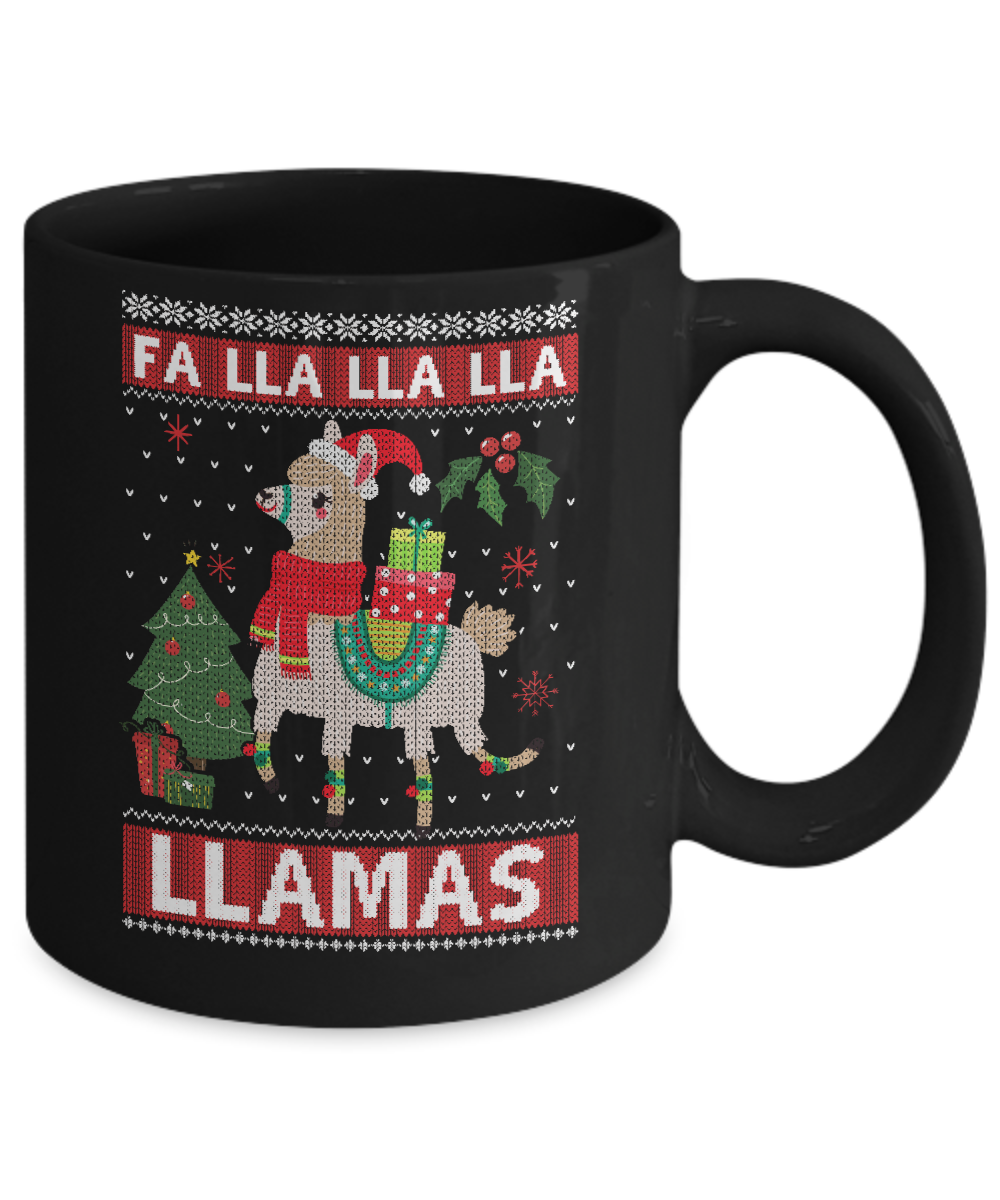 Fa Lla Lla Llama Christmas Singing Cute Ugly Sweater Mug Coffee Mug | Teecentury.com