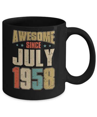 Vintage Retro Awesome Since July 1958 64th Birthday Mug Coffee Mug | Teecentury.com