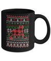 Monkey Red Plaid Ugly Christmas Sweater Funny Gifts Mug Coffee Mug | Teecentury.com