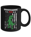 GranpaSaurus Grandpa Dinosaur Rex American Flag Fathers Day Mug Coffee Mug | Teecentury.com