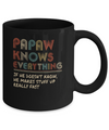 PaPaw Know Everything Vintage PaPaw Father's Day Gift Mug Coffee Mug | Teecentury.com