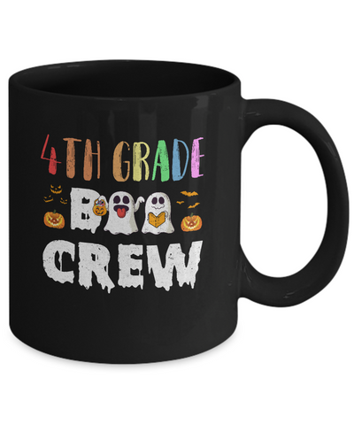 Cute Boo Crew 4th Grade Teacher Halloween Mug Coffee Mug | Teecentury.com