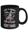 Just A Woman Who Loves Siberian Huskies And Has Tattoos Mug Coffee Mug | Teecentury.com