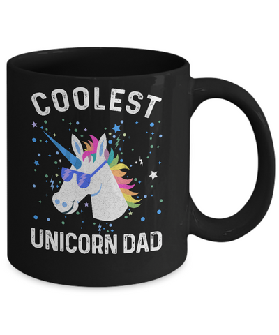 Coolest Unicorn Dad Cute Funny Unicorn Fathers Day Mug Coffee Mug | Teecentury.com