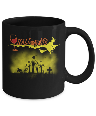 Happy Hallowine Funny Halloween Wine Drinkers 2017 Mug Coffee Mug | Teecentury.com