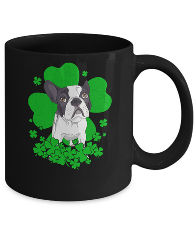 Bulldog St. Patrick's Day Clovers Mug Coffee Mug | Teecentury.com