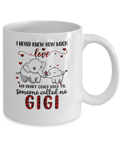 Someone Called Me Gigi Elephant Red Plaid Mother's Day Mug Coffee Mug | Teecentury.com