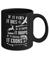 If It Flies If It Hops If It Hooks Funny Hunting Fishing Mug Coffee Mug | Teecentury.com