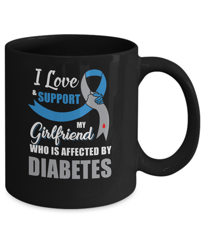Diabetes Awareness Support Blue Grey Girlfriend Boyfriend Mug Coffee Mug | Teecentury.com