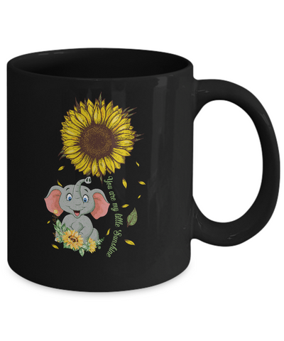 You Are My Little Sunshine Sunflower Elephant Mug Coffee Mug | Teecentury.com