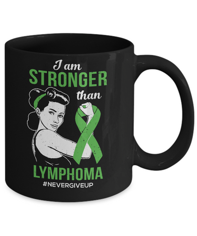 I Am Stronger Than Lymphoma Awareness Support Mug Coffee Mug | Teecentury.com