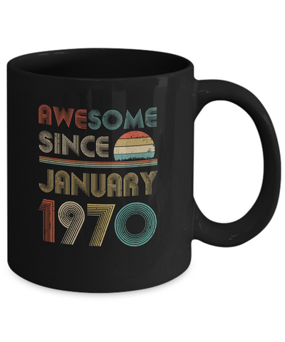 Awesome Since January 1970 Vintage 52th Birthday Gifts Mug Coffee Mug | Teecentury.com