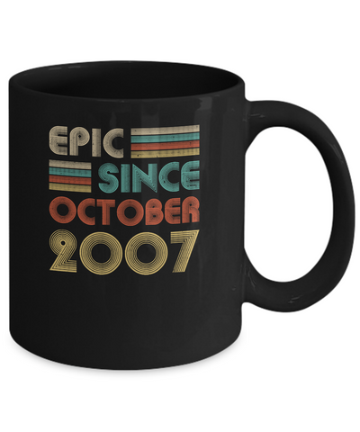 Epic Since October 2007 Vintage 15th Birthday Gifts Mug Coffee Mug | Teecentury.com
