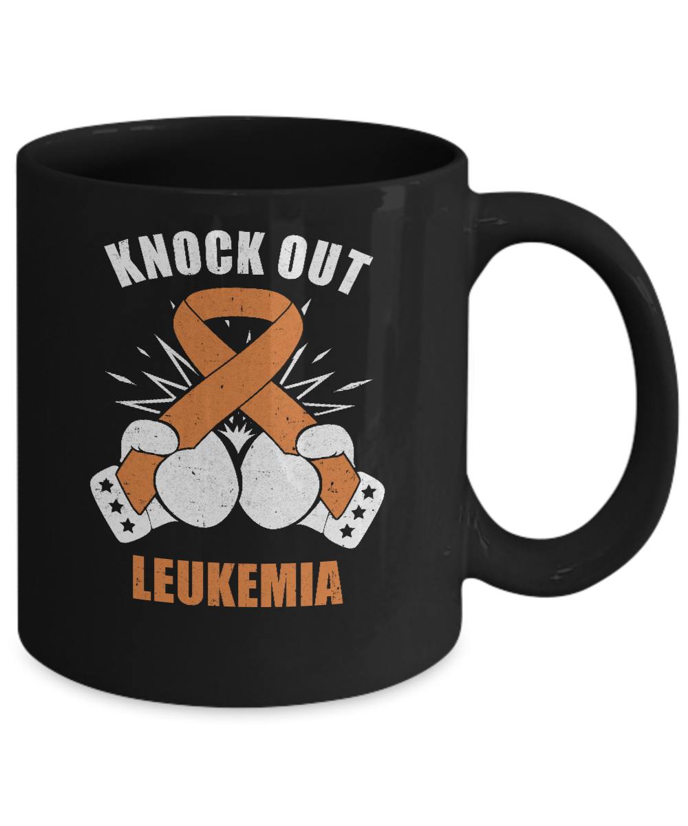 Boxing knock out Leukemia Awareness Support Mug Coffee Mug | Teecentury.com
