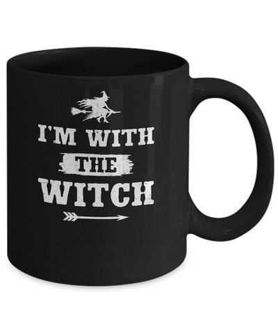 Halloween Couples Costume I'm With The Witch Mug Coffee Mug | Teecentury.com