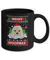 Golden Retriever Merry Woofmas Ugly Christmas Sweater Mug Coffee Mug | Teecentury.com