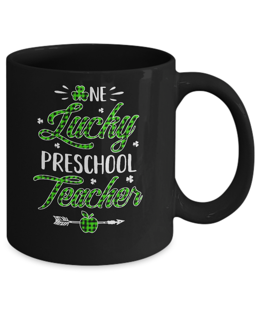 One Lucky Preschool Teacher St Patricks Day Irish Gift Mug Coffee Mug | Teecentury.com
