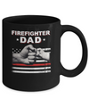Firefighter Fireman Dad American Flag Fathers Day Mug Coffee Mug | Teecentury.com
