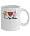 Peace Love Nursing RN Love Nurse Gifts Mug Coffee Mug | Teecentury.com
