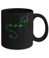Shamrock Nurse Stethoscopes Heartbeat St Patrick Day Mug Coffee Mug | Teecentury.com