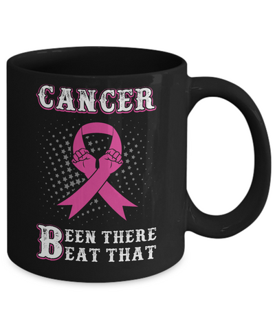Breast Cancer Been There Beat That Awareness Pink Ribbon Mug Coffee Mug | Teecentury.com