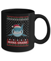 Santa Hat Nana Shark Ugly Christmas Sweater Mug Coffee Mug | Teecentury.com