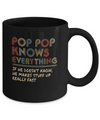 Pop Pop Know Everything Vintage Pop Pop Father's Day Gift Mug Coffee Mug | Teecentury.com