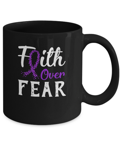 Alzheimer's Lupus Awareness Purple Faith Over Fear Mug Coffee Mug | Teecentury.com