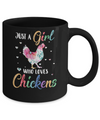 Just A Girl Who Loves Chickens Cute Chicken Lover Mug Coffee Mug | Teecentury.com