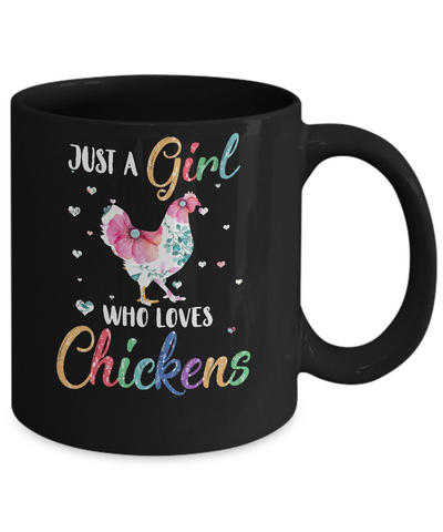 Just A Girl Who Loves Chickens Cute Chicken Lover Mug Coffee Mug | Teecentury.com