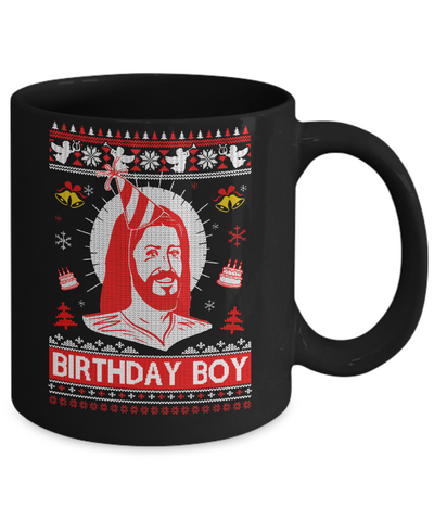 Jesus Birthday Boy Ugly Christmas Sweater Mug Coffee Mug | Teecentury.com