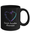 Butterfly Believe Suicide Prevention Awareness Ribbon Gifts Mug Coffee Mug | Teecentury.com