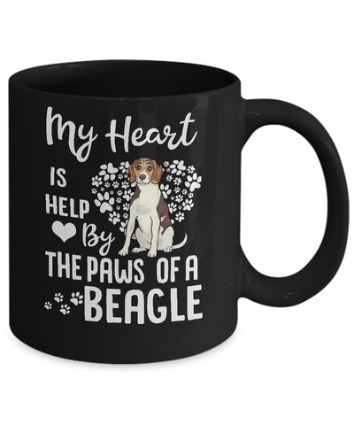 My Heart Is Held By The Paws Of A Beagle Lover Mug Coffee Mug | Teecentury.com
