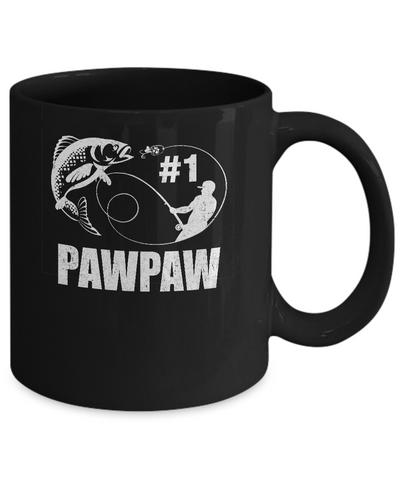 #1 PawPaw Fishing Fisherman Best Fathers Day Gift Mug Coffee Mug | Teecentury.com