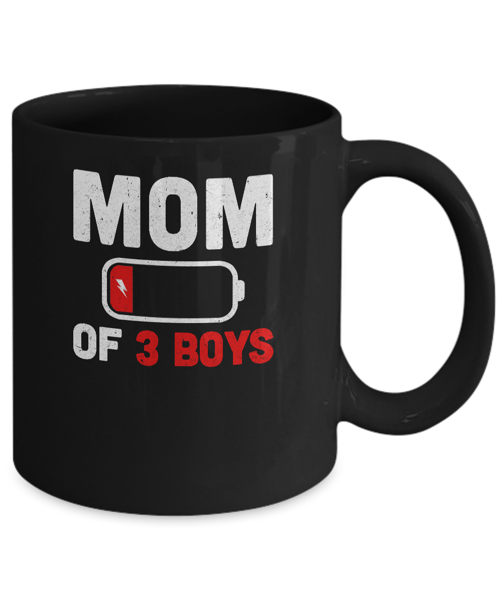 Funny Mom Of 3 Boys Mothers Day Gifts Mug Coffee Mug | Teecentury.com