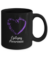 Butterfly Believe Epilepsy Awareness Ribbon Gifts Mug Coffee Mug | Teecentury.com