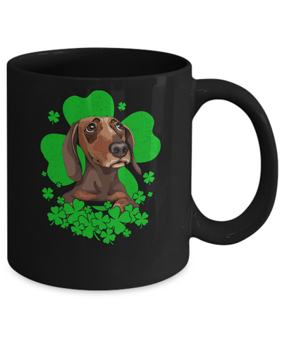 Dachshund St. Patrick's Day Clovers Mug Coffee Mug | Teecentury.com