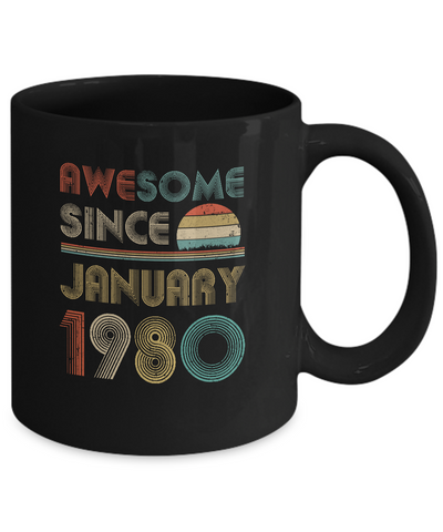 Awesome Since January 1980 Vintage 42th Birthday Gifts Mug Coffee Mug | Teecentury.com