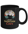 Vintage Best Dadacorn Ever Dad And Baby Unicorn Father's Day Mug Coffee Mug | Teecentury.com