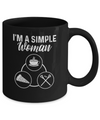 I'm A Simple Woman Coffee Pizza Lacrosse Mug Coffee Mug | Teecentury.com