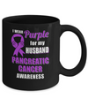 I Wear Purple For My Husband Pancreatic Cancer Wife Mug Coffee Mug | Teecentury.com