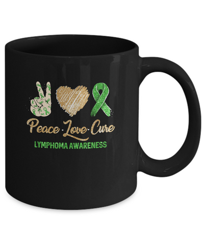 Peace Love Cure Lymphoma Awareness Mug Coffee Mug | Teecentury.com
