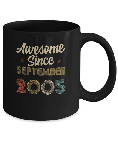 Awesome Since September 2005 Vintage 17th Birthday Gifts Mug Coffee Mug | Teecentury.com