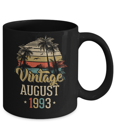 Retro Classic Vintage August 1993 29th Birthday Gift Mug Coffee Mug | Teecentury.com