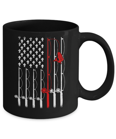 Vintage Fishing Clothes American Flag Bass Fishing Mug Coffee Mug | Teecentury.com