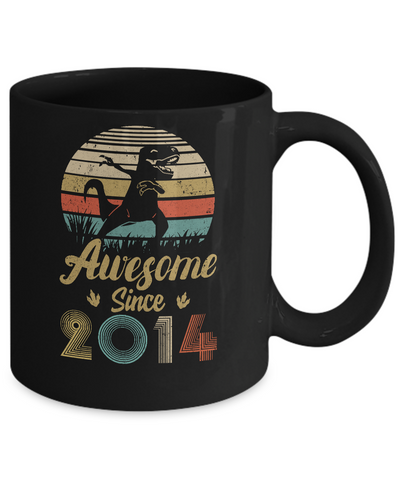 Awesome Since 2014 8th Years Old Dinosaur Birthday Gift Mug Coffee Mug | Teecentury.com