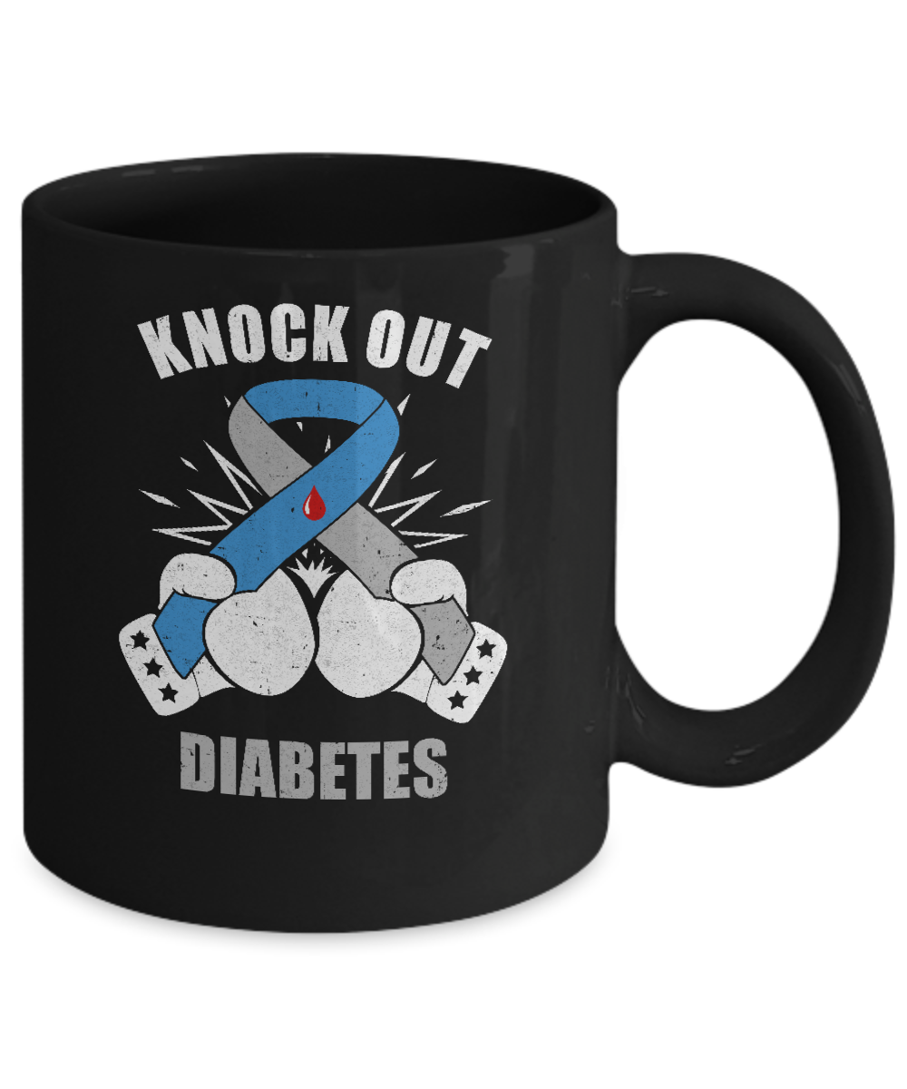Boxing Knock Out Diabetes Awareness Support Mug Coffee Mug | Teecentury.com