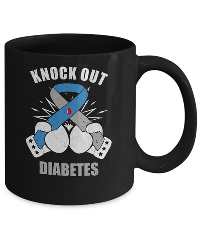 Boxing Knock Out Diabetes Awareness Support Mug Coffee Mug | Teecentury.com