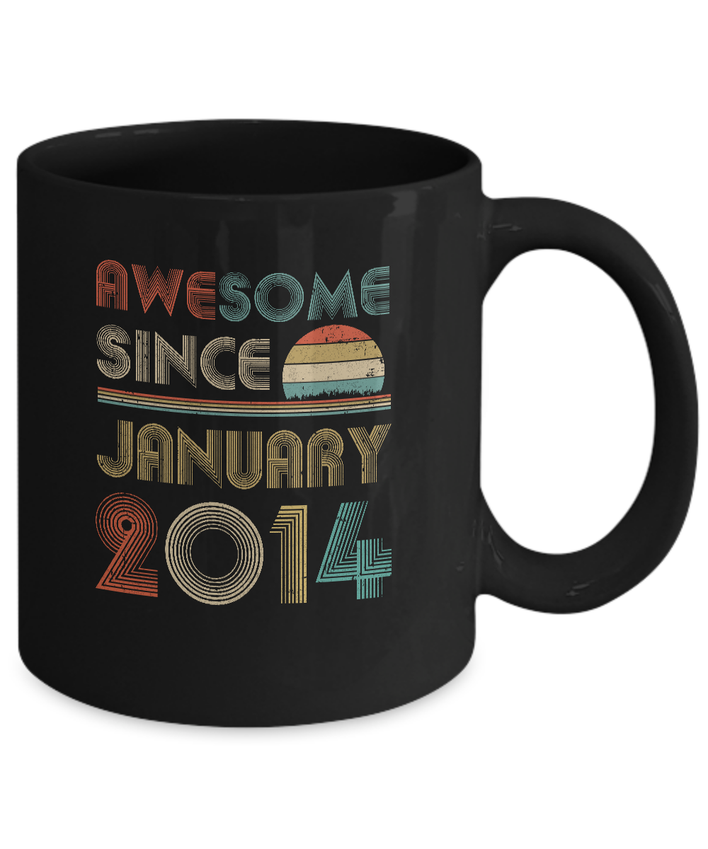 Awesome Since January 2014 Vintage 8th Birthday Gifts Mug Coffee Mug | Teecentury.com